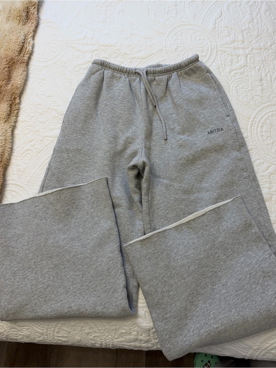 Aritzia Pants - Aritzia Heather Chrome Flutter Sweatpants